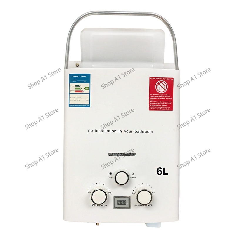 Outdoor Camping Hot Water Shower - Aquecedor de Água 6L para Camping