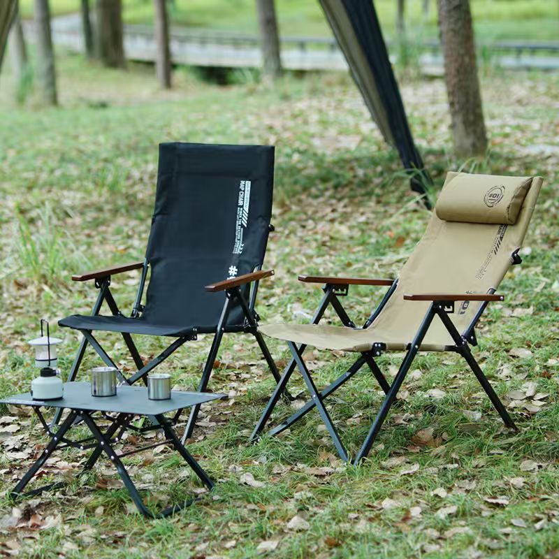 Outdoor Camping Loveseat - Cadeira de Praia Dobrável com Encosto
