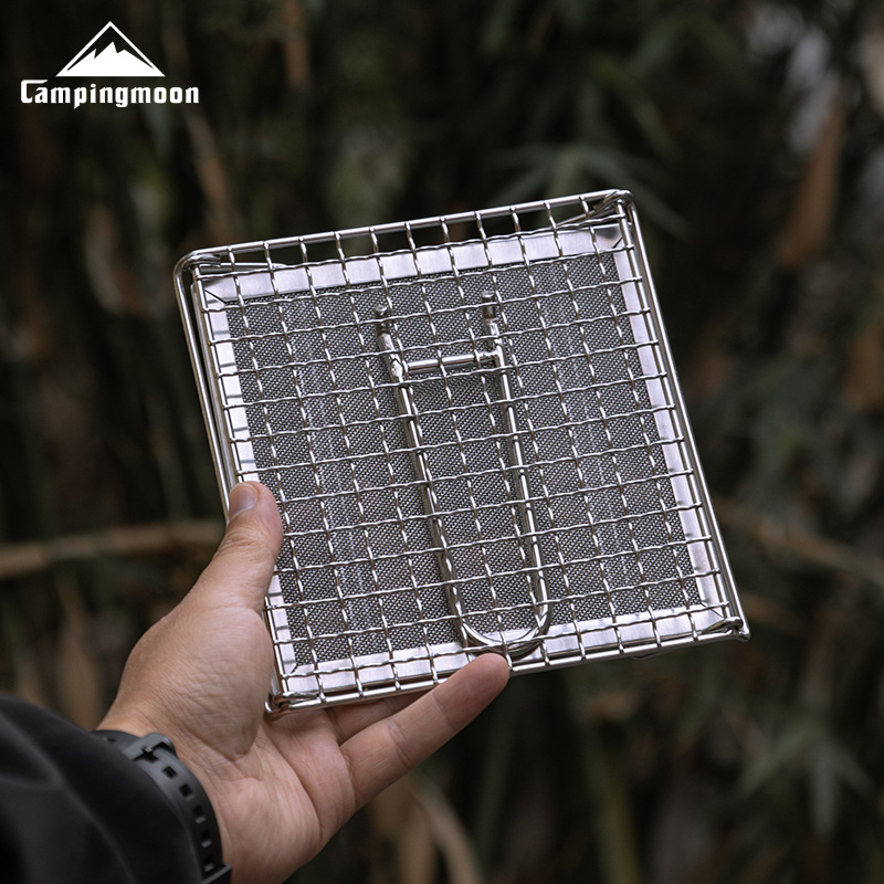 Outdoor Camping Burner - CAMPINGMOON Grelha Dobrável de Aço Inoxidável