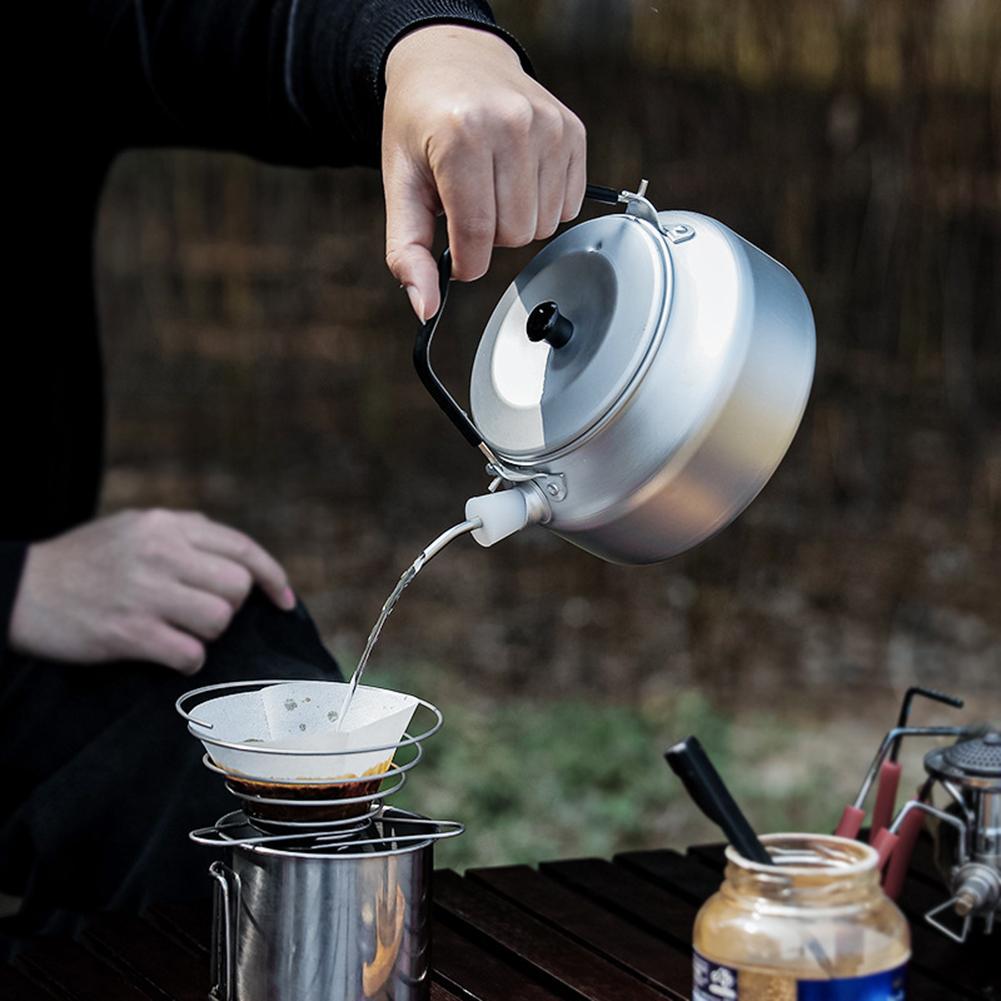 Outdoor Camping Youtube - Chaleira portátil para uso externo, 800ml,