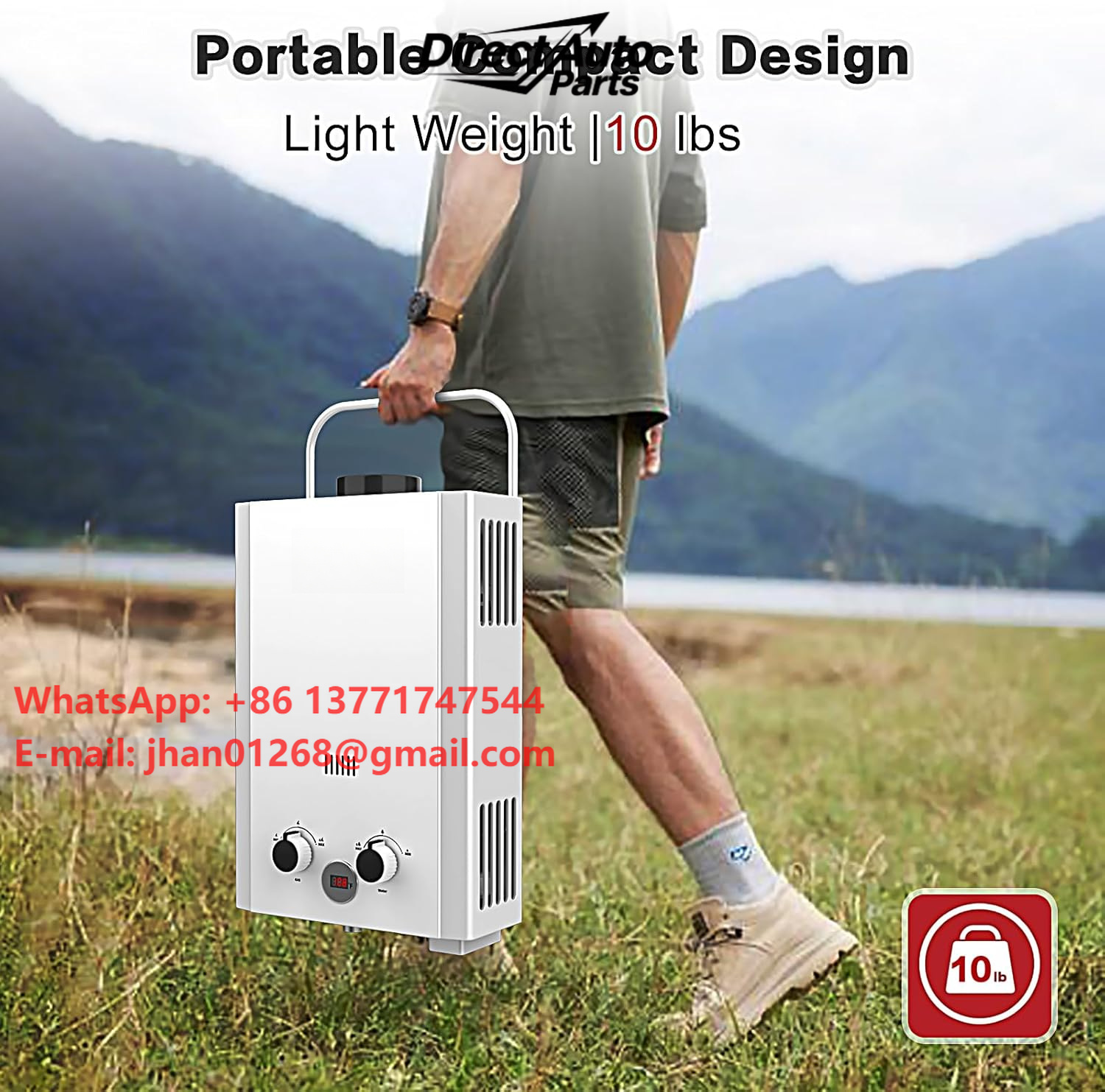 Outdoor Camping Hot Water Shower - Aquecedor de Água a Gás Propano
