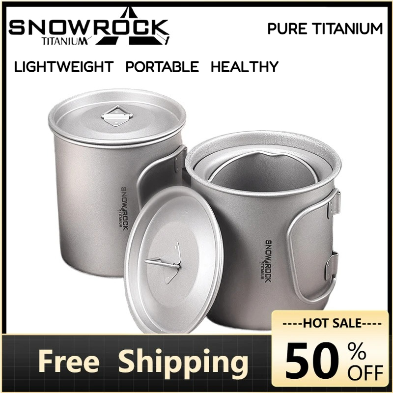 Outdoor Camping Set - Caneca de Titânio SNOWROCK com Filtro