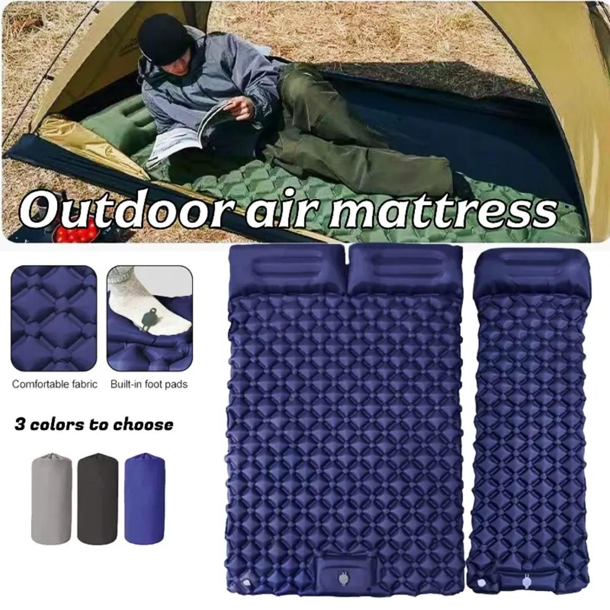 Outdoor Camping Rug - Colchão Inflável Individual e Duplo, Colchonete