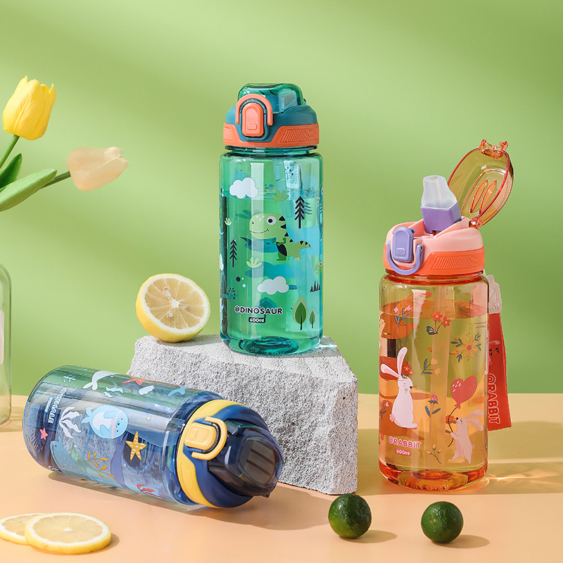 Outdoor Camping Water Jug - 600ml dos desenhos animados animal garrafa