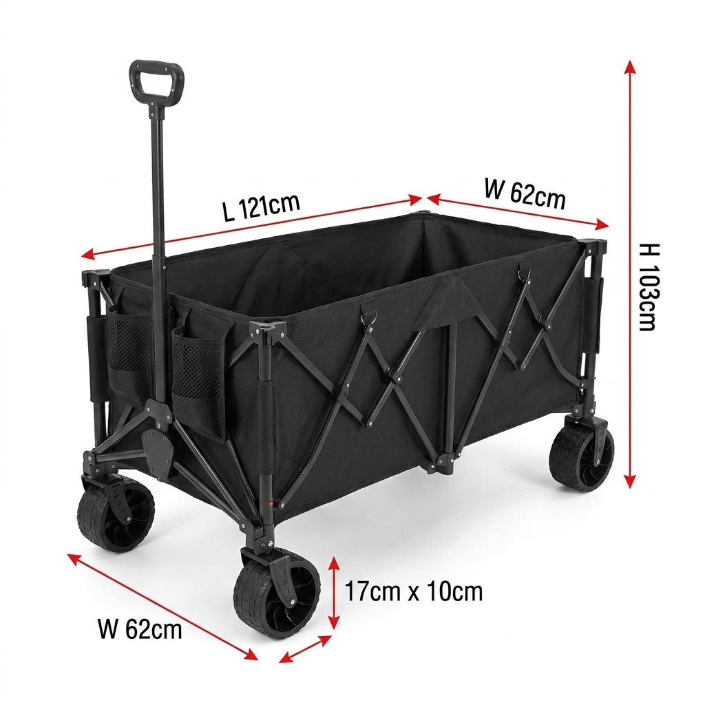 Outdoor Camping Set - Carrinho Dobrável Reforçado Personalizado com Capacidade