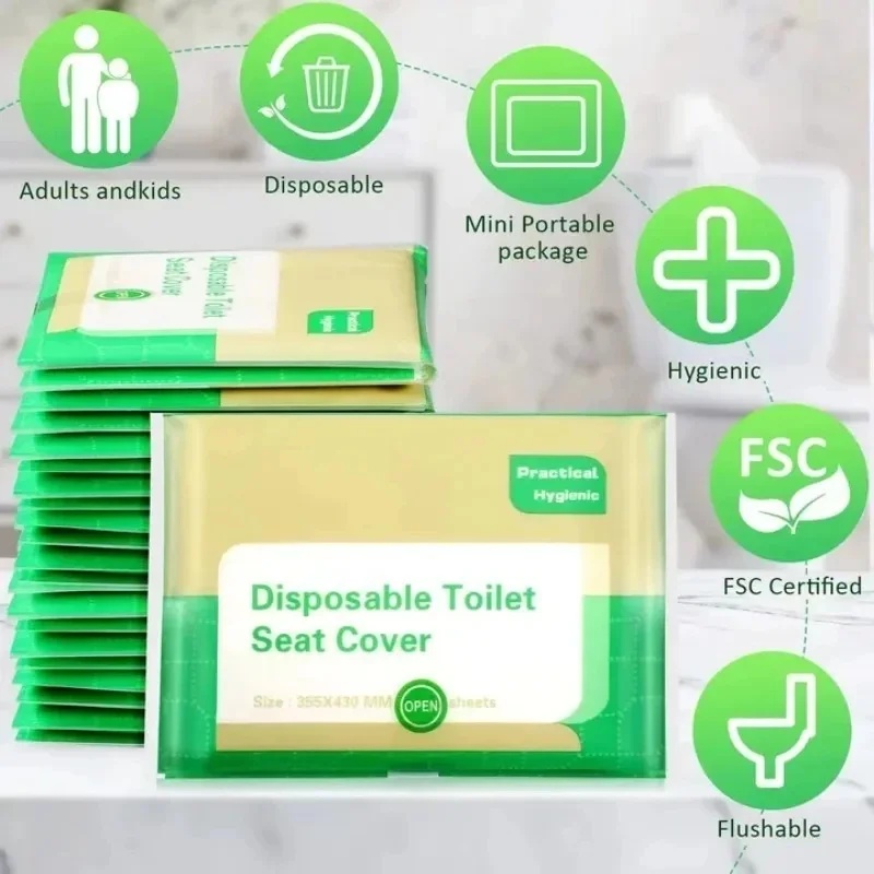 Outdoor Camping Toilet - 10-100 unidades de capas descartáveis para