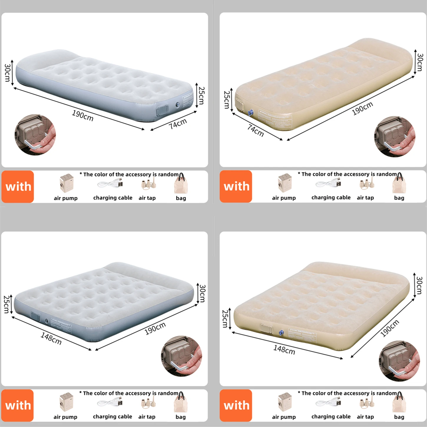 Colchão de ar novo com bomba e - Camping Outdoor Or Indoor avaliação e preço