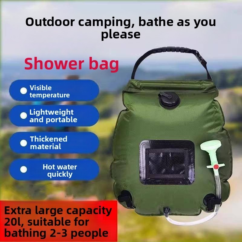 Banheira dobrável portátil par - Outdoor Camping Hot Water Shower avaliação e preço