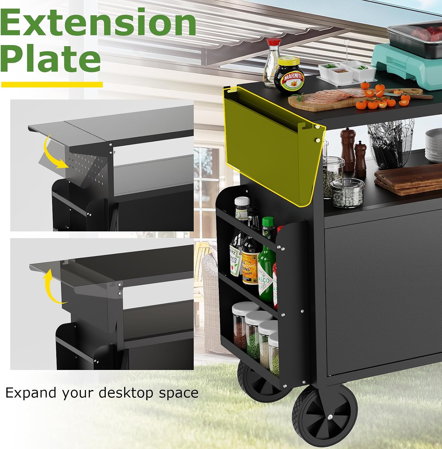 Carrinho de Churrasco para Ext - Outdoor Camping Table Foldable avaliação e preço