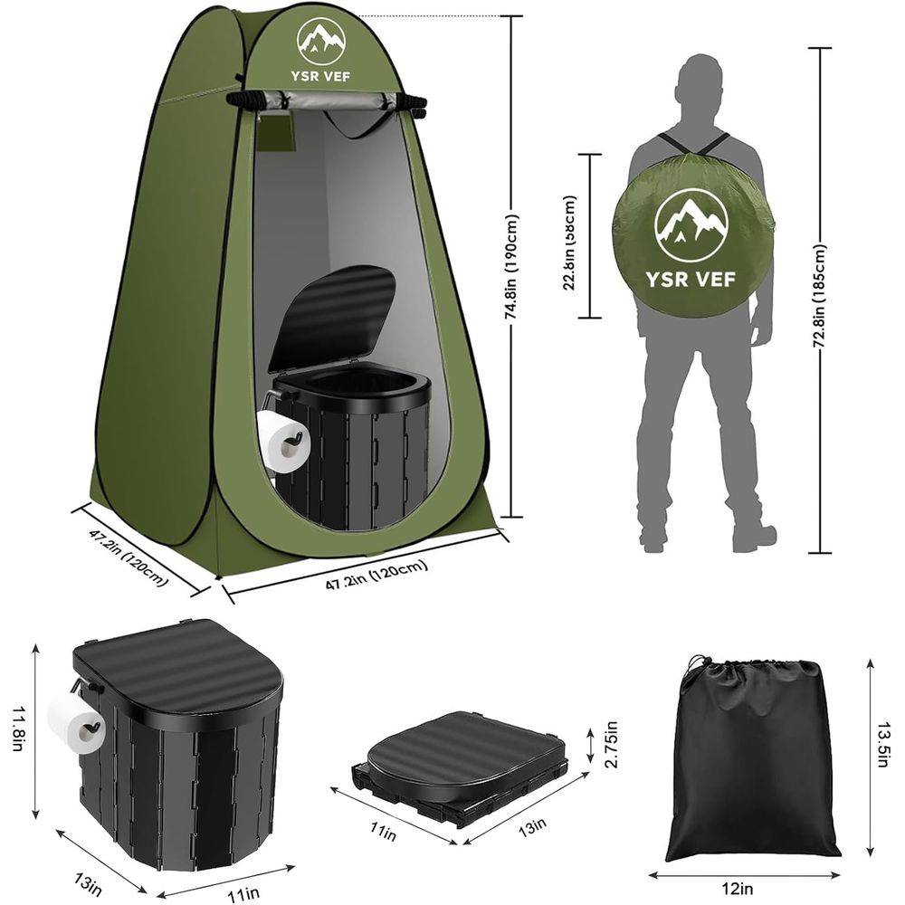 Kit de Sanitário Portátil, San - Outdoor Camping Toilet avaliação e preço