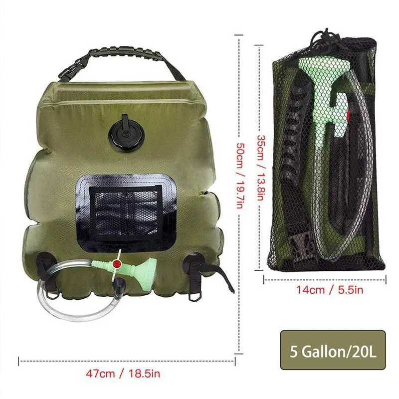 Bolsa de Chuveiro Solar 20L pa - Outdoor Camping Hot Water Shower avaliação e preço