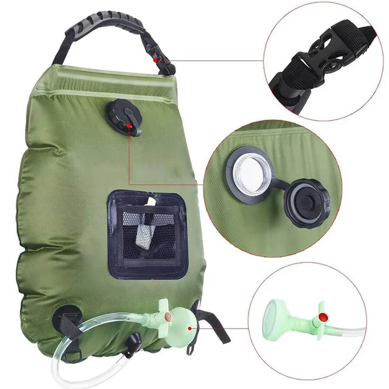 Bolsa de Chuveiro Solar 20L pa - Outdoor Camping Hot Water Shower avaliação e preço
