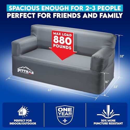 Pittman - Sofá Inflável com Bo - Outdoor Indoor Camping avaliação e preço