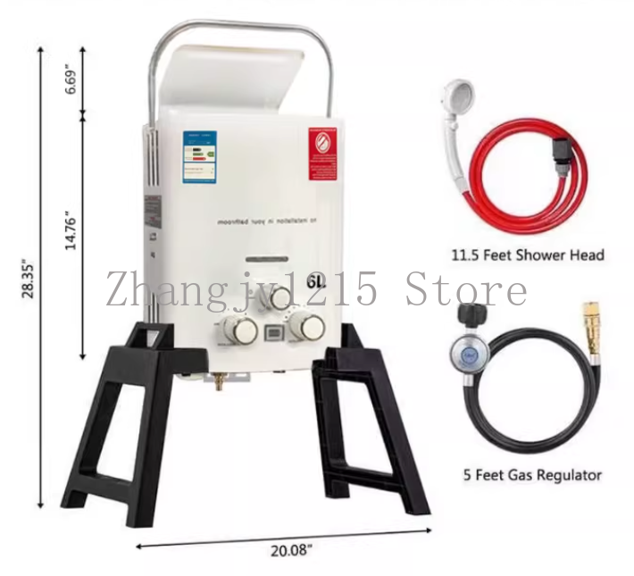 Aquecedor de água sem tanque a - Outdoor Camping Hot Water Shower avaliação e preço