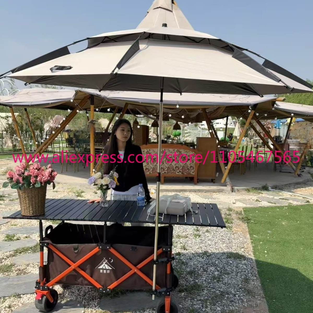 1 unidade de carrinho dobrável - Outdoor Camping Table Foldable avaliação e preço