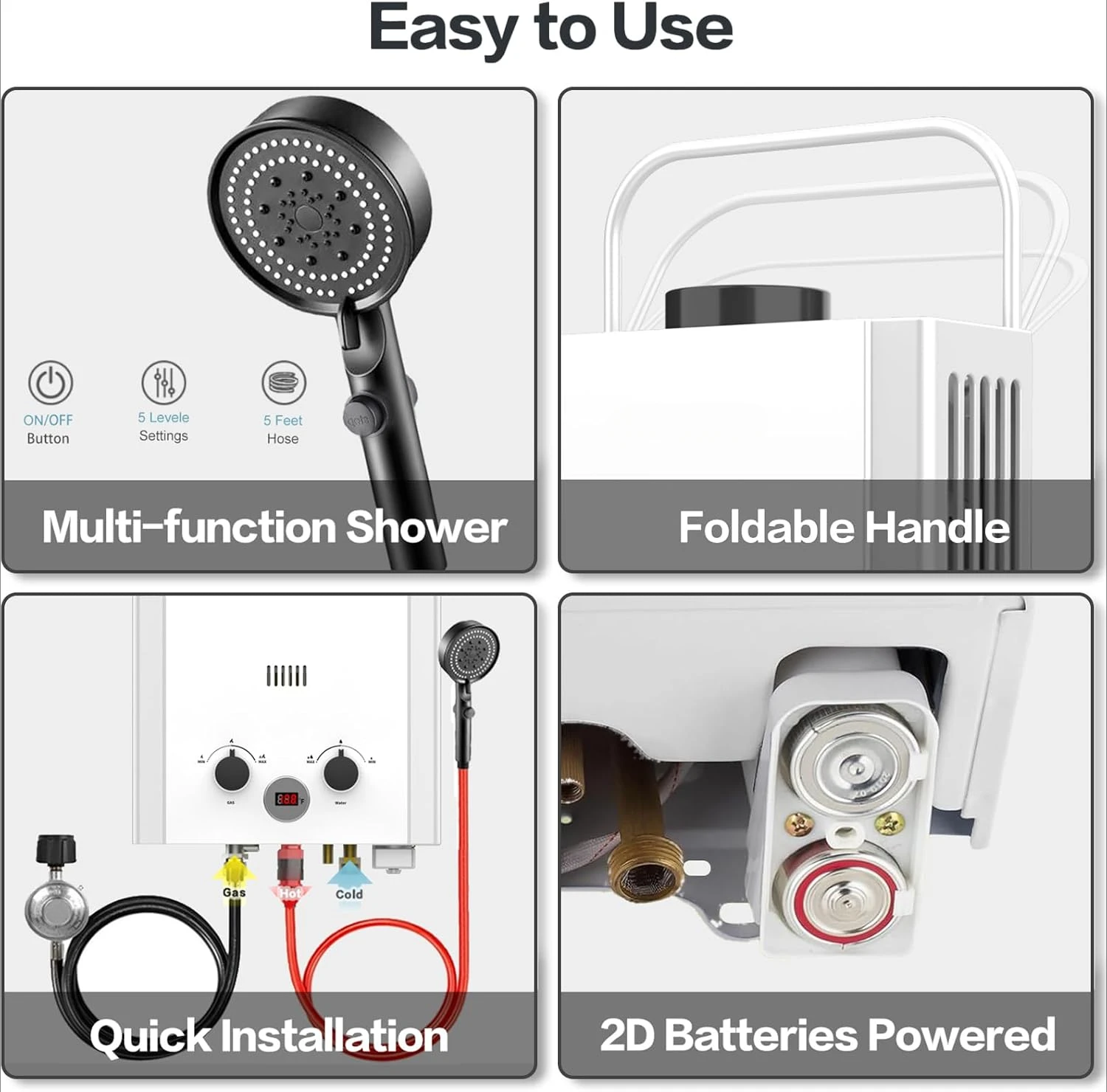 Aquecedor de Água a Gás Propan - Outdoor Camping Hot Water Shower avaliação e preço