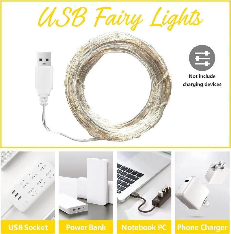 Usb led luzes da corda cobre p - Outdoor Camping Lights String avaliação e preço