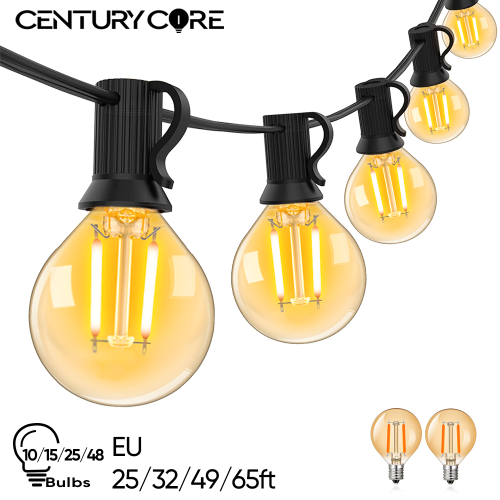Vintage led g40 rua guirlanda  - Outdoor Camping Lights String avaliação e preço