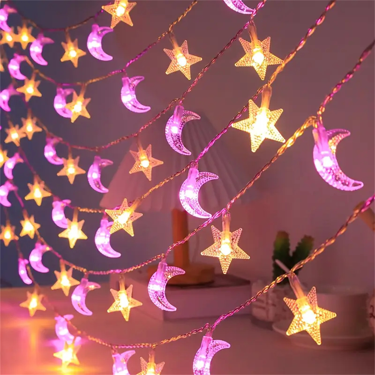 1.5m/3m led estrela lua luz co - Outdoor Camping Lights String avaliação e preço