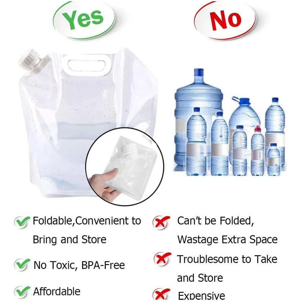 Saco de Água Portátil de 5L, B - Outdoor Camping Water Jug avaliação e preço