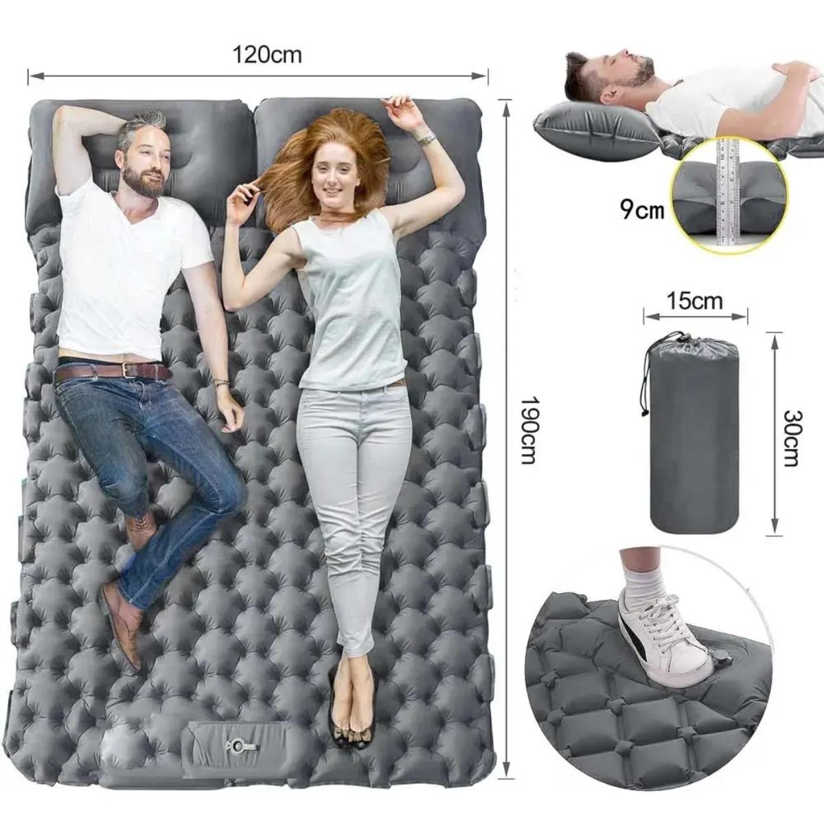 Colchão Inflável Individual e  - Outdoor Camping Rug avaliação e preço