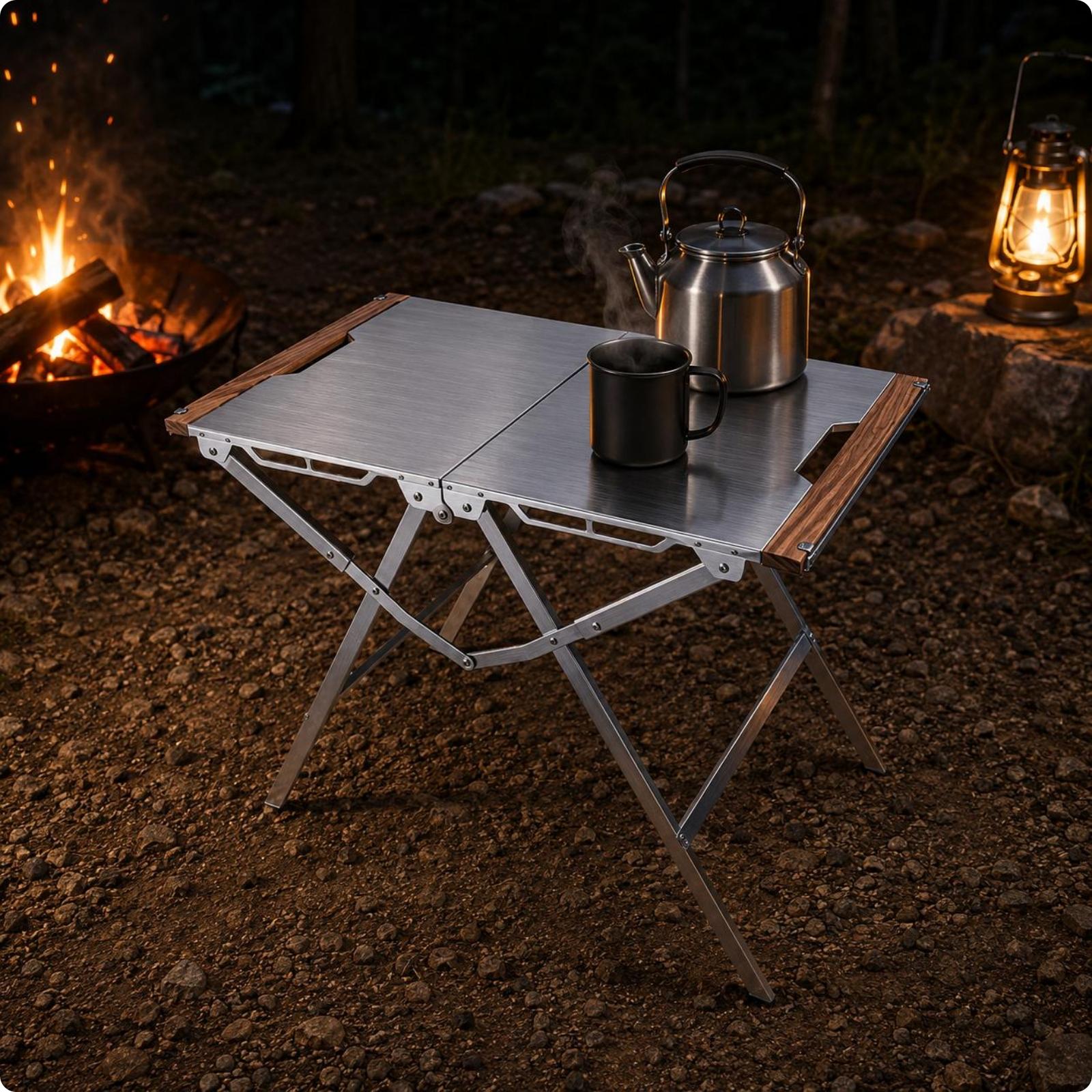Mesa de Camping Dobrável em Aç - Outdoor Camping Table Foldable avaliação e preço