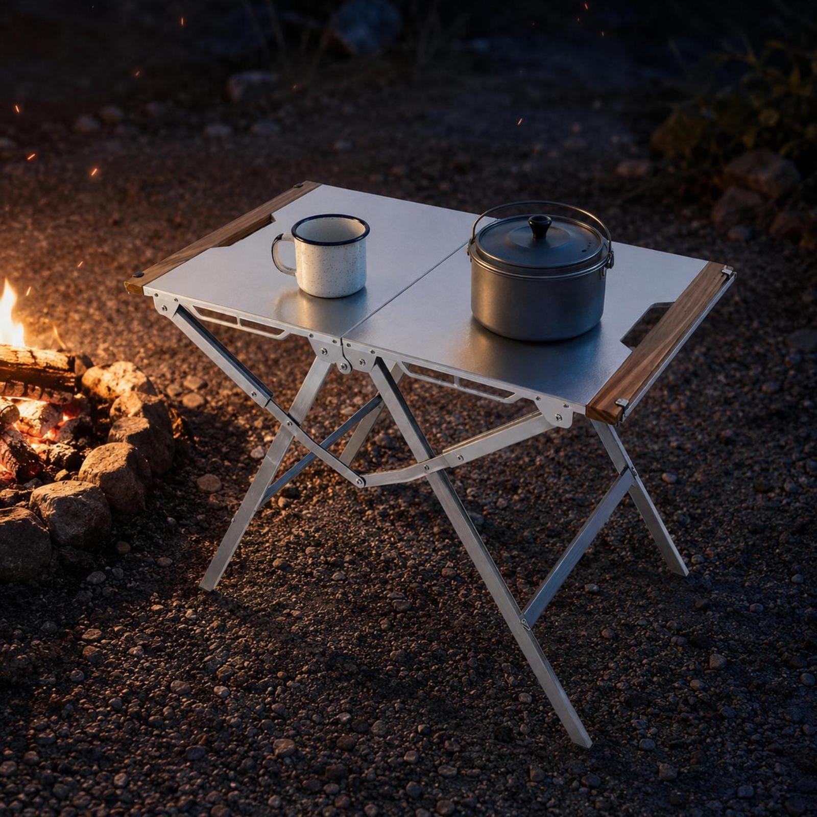 Mesa de Camping Dobrável em Aç - Outdoor Camping Table Foldable avaliação e preço