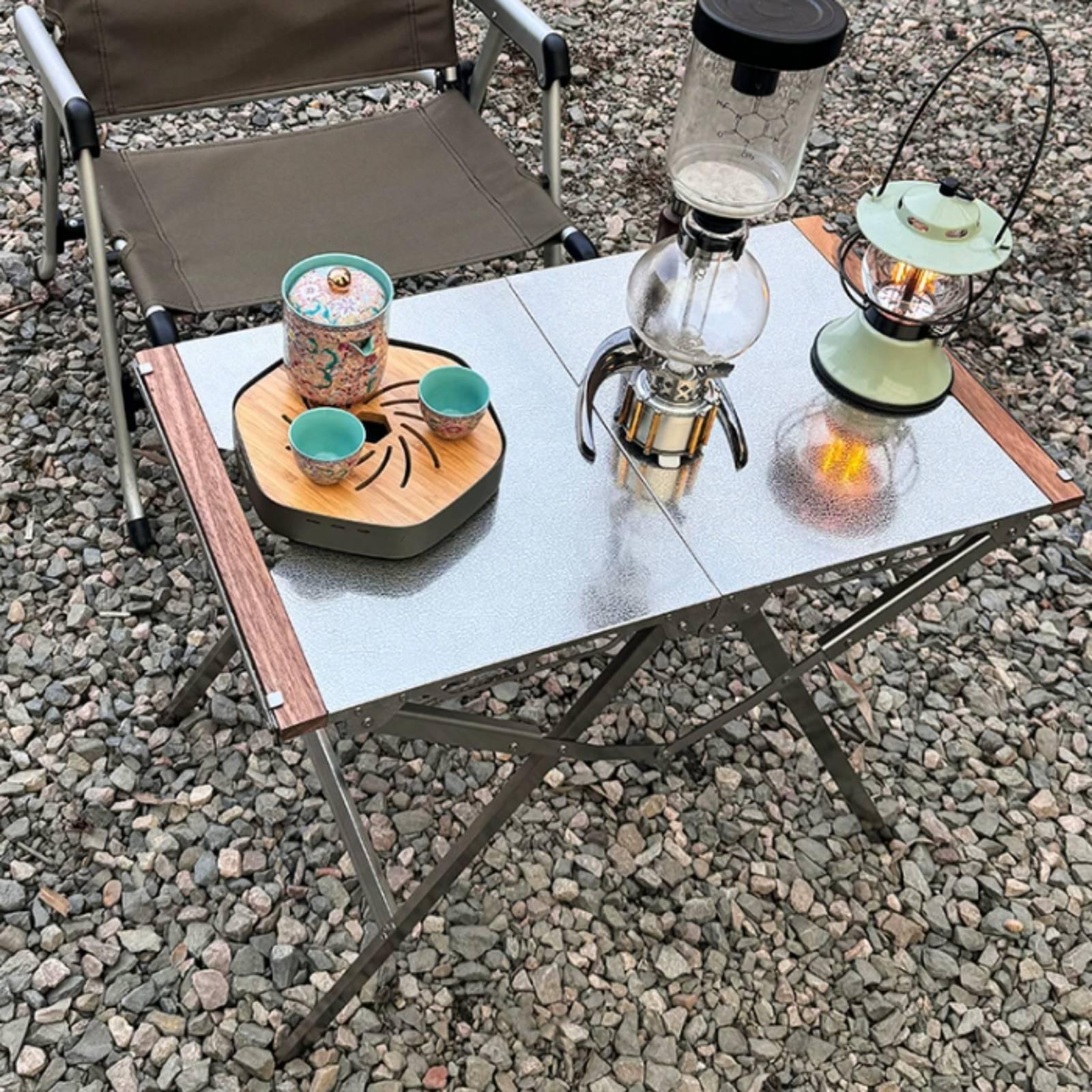 Mesa de Camping Dobrável em Aç - Outdoor Camping Table Foldable avaliação e preço