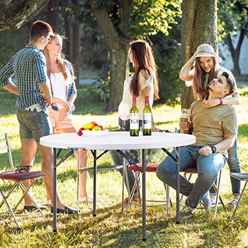 Mesa de Cartas Redonda Dobráve - Camping Outdoor Or Indoor avaliação e preço