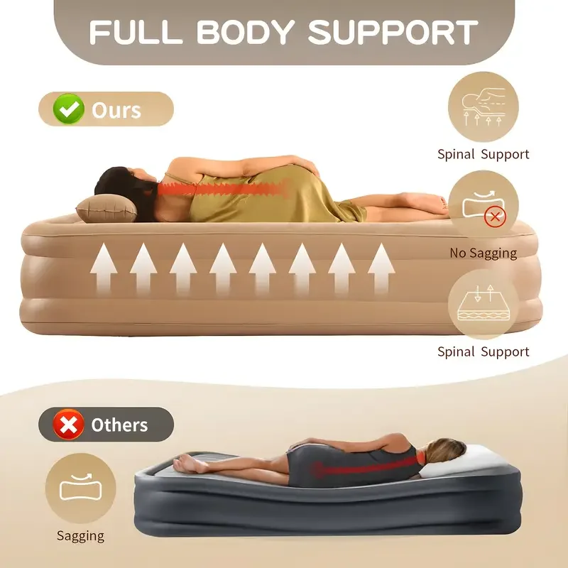 Colchão Inflável de Luxo para  - Outdoor Camping Mattress avaliação e preço