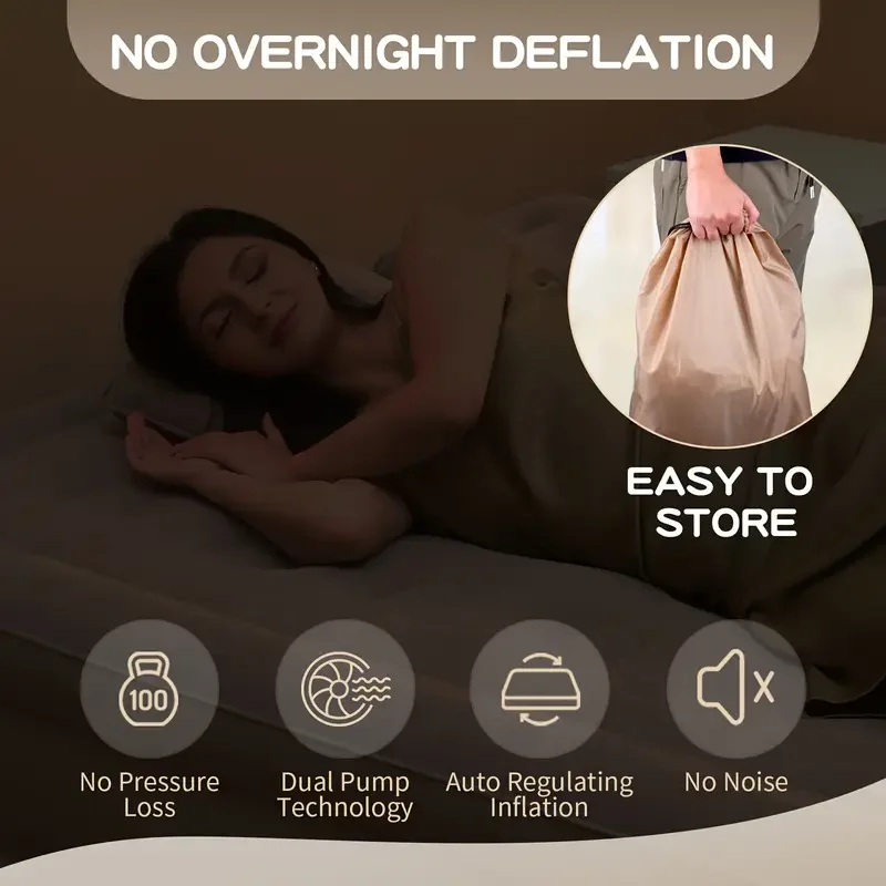 Colchão Inflável de Luxo para  - Outdoor Camping Mattress avaliação e preço