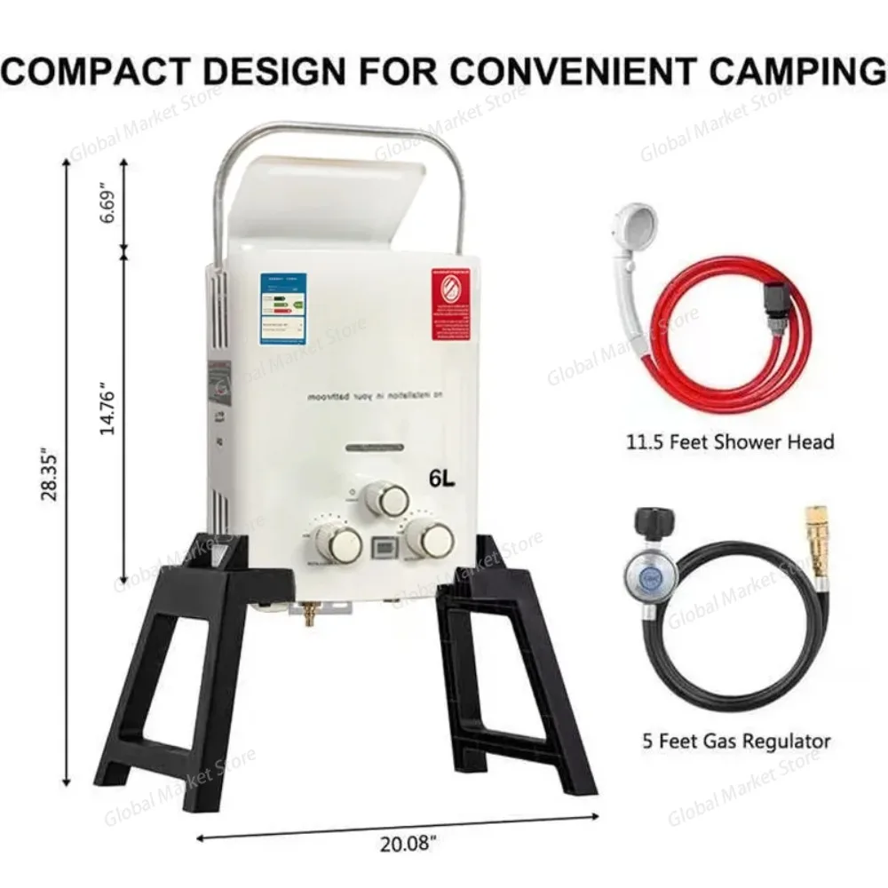 Aquecedor de Água a Gás Propan - Outdoor Camping Hot Water Shower avaliação e preço